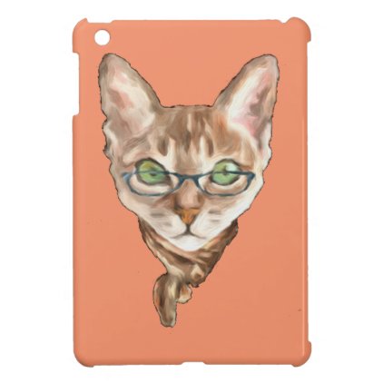Fancy Sphynx Cat Lovers Decor Glasses Scarf Kitten iPad Mini Case