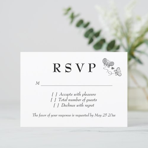 Fancy spring wedding RSVP response cards