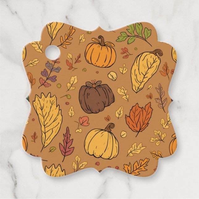 Fancy Square Favor Tags (Front)