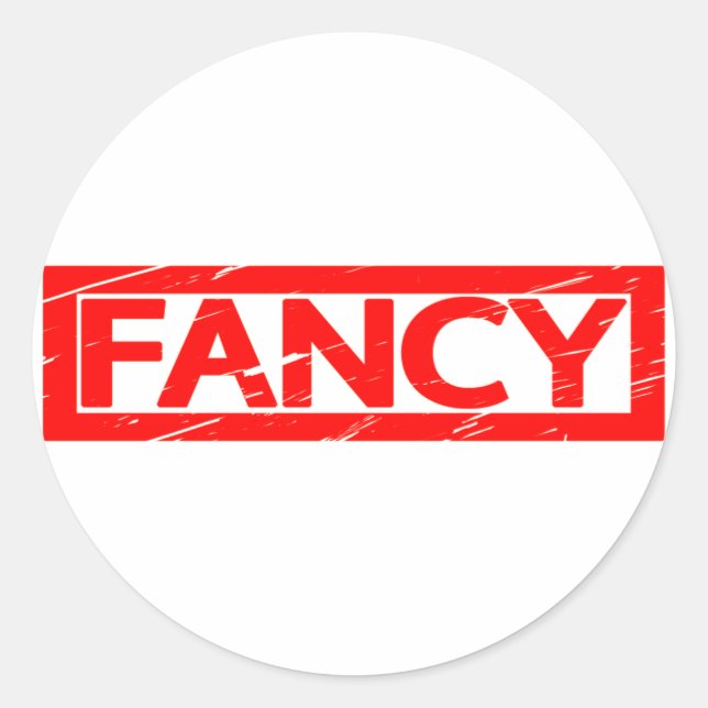 Fancy Stamp Classic Round Sticker (Front)