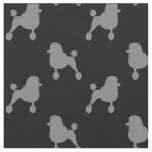 Fancy Standard Poodle Dog Silhouettes Pattern Fabric