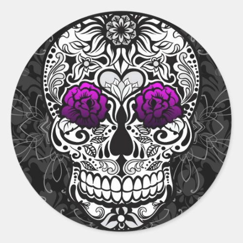 Fancy Sugar Skull Day of the Dead Sticker