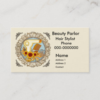 Fancy Sunflowers Beautician Appointment Card