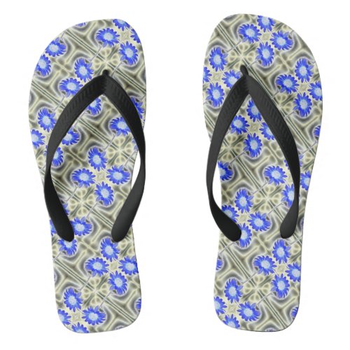 Fancy Sunflowers Flip Flops