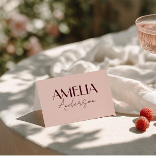 Fancy Sweet Cream Wine Classy Wedding Place Cards
