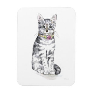 Fancy Tabby Cat Magnet
