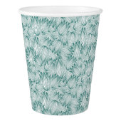 Fancy Teal Tulips Paper Cup (Right)