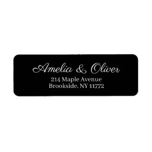 Fancy Timeless Minimalist Wedding Personalized Label
