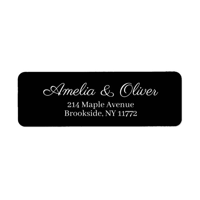 Fancy Timeless Minimalist Wedding | Personalized Label (Front)