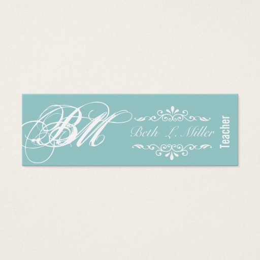 Customizable Fancy Times  Monogram Business Card Templates