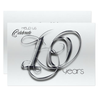 Fancy Tin 10th Wedding Anniversary Invitation
