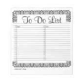 Fancy To Do List Notepad | Zazzle