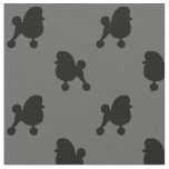 Fancy Toy Poodle Silhouettes Pattern Dog Lover&#39;s Fabric