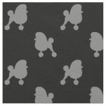 Fancy Toy Poodle Silhouettes Pattern Dog Lover's Fabric