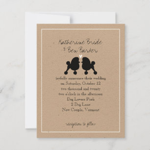 Fancy Toy Poodles Wedding Invitation