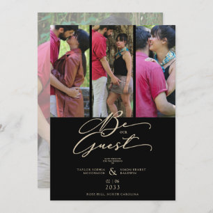 Fancy Trendy Modern 4 Wedding Collage Photos Save The Date