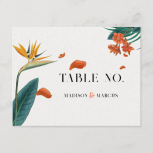 Fancy Tropical Flowers Wedding-Thank You Card 2