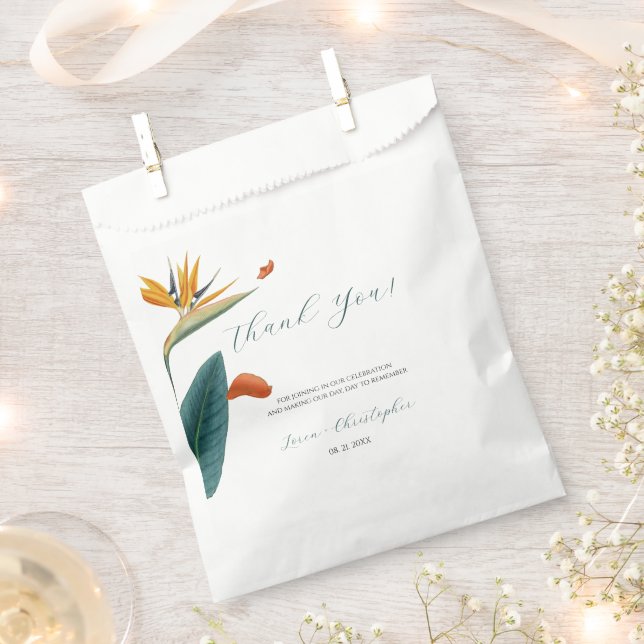 Fancy Tropical Wedding  Favor Bag (Clipped)