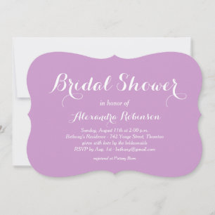 Fancy Type Shower Invitation (purple)