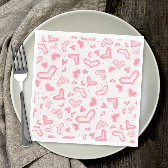 Fancy Valentine Hearts Napkins (Creator Uploaded)
