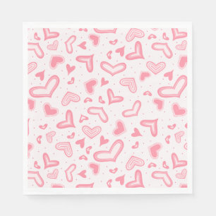 Fancy Valentine Hearts Napkins