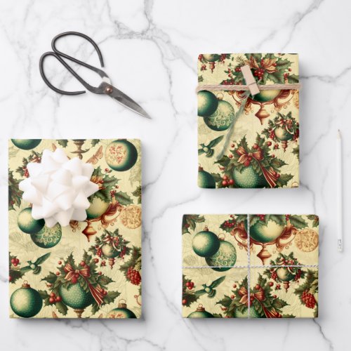 Fancy Victorian Ornaments   Wrapping Paper Sheets