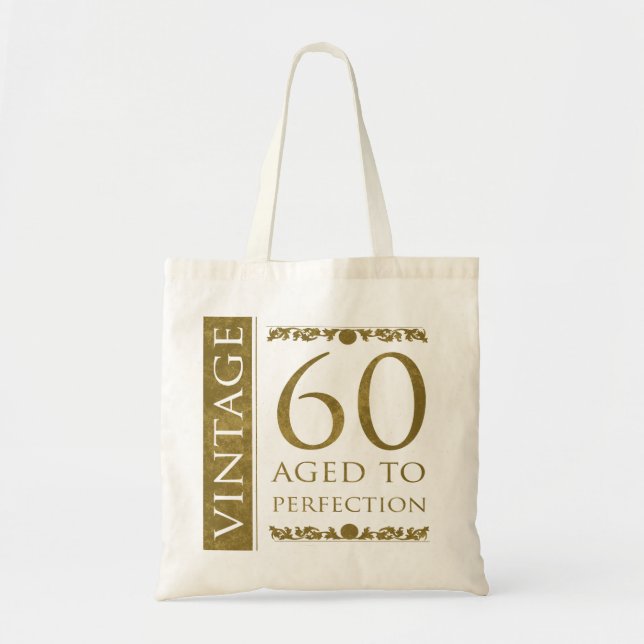 Fancy Vintage 60th Birthday Tote Bag (Front)