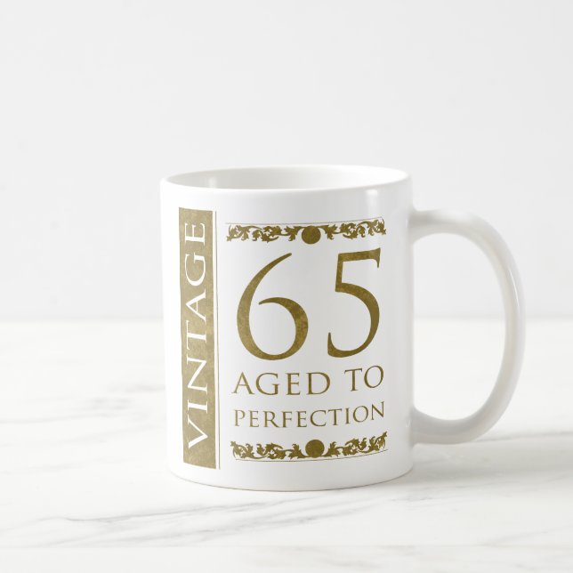Fancy Vintage 65th Birthday Coffee Mug (Right)
