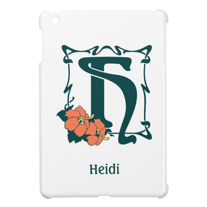 Fancy vintage art nouveau letter H iPad Mini Cases