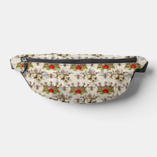 Fancy Vintage Bees & Crowns Fanny Pack