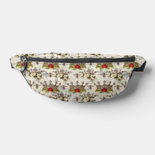Fancy Vintage Bees  Crowns Fanny Pack