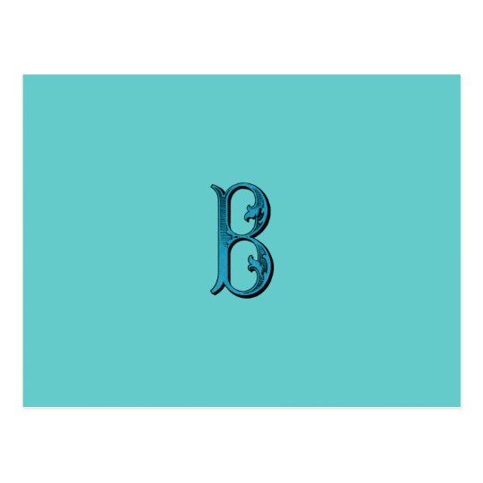 Fancy Vintage Monogram B Postcard