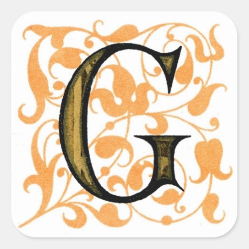 Fancy Vintage Monogram G _ Sticker