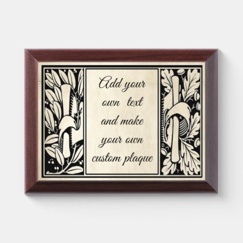 Fancy Vintage Parchment Make your own Award Plaque