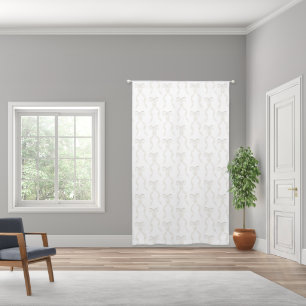 Fancy Watercolor White Bow Pattern Blackout Curtains