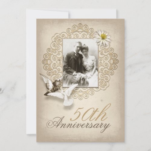 fancy wedding anniversary invitation