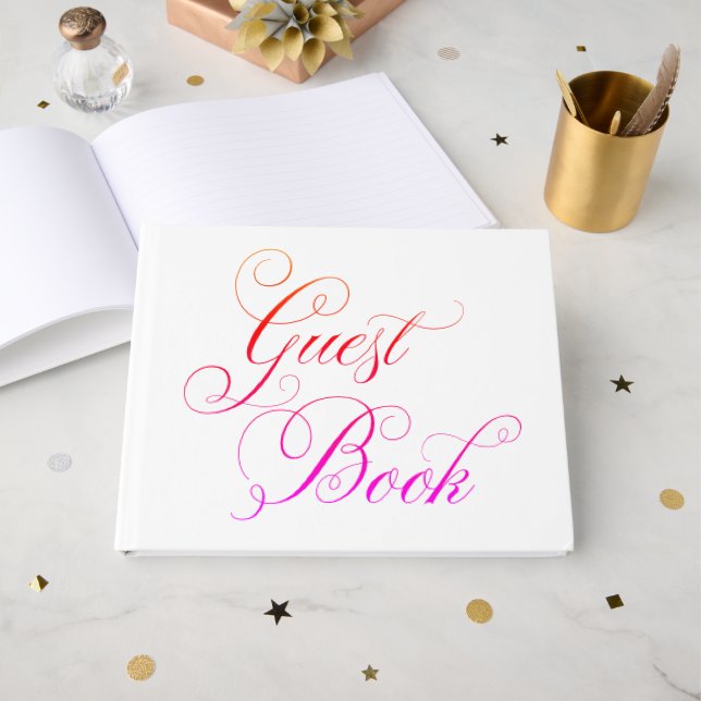 Fancy Wedding guestbook (Front Open)