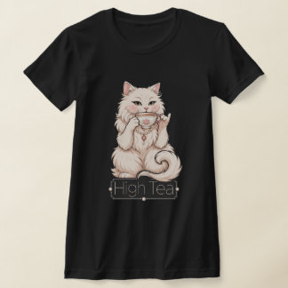Fancy White Cat High Tea T-Shirt