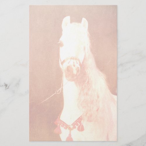 Fancy White Circus Pony Vintage Gypsy Style Stationery