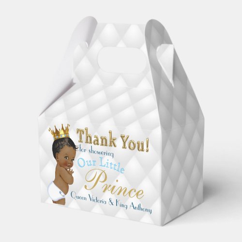 Fancy WhiteGold Royal African Prince Favor Box