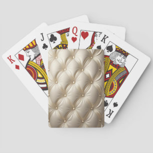 Fancy White Upholstered Style Poker Cards