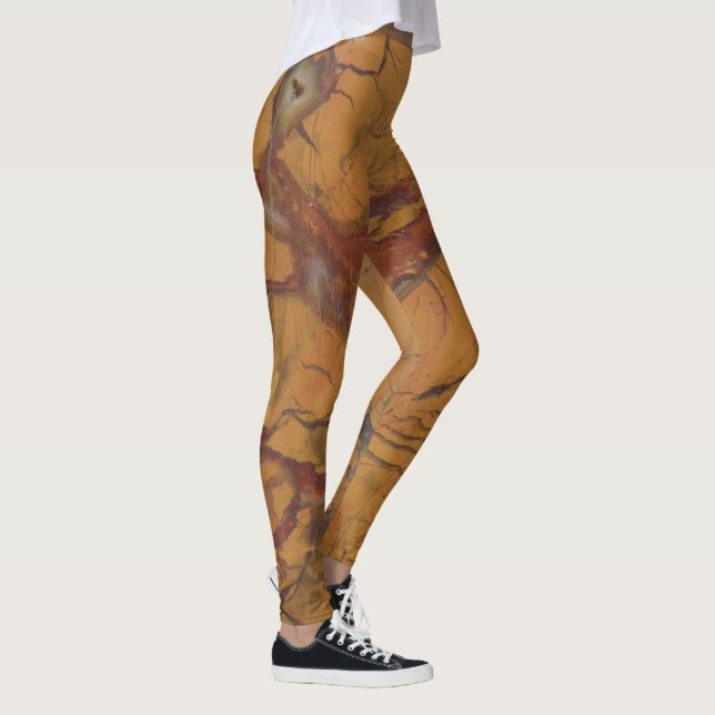 Fancy Wild Natural Rock Jasper Photo Designed Leggings (Right)