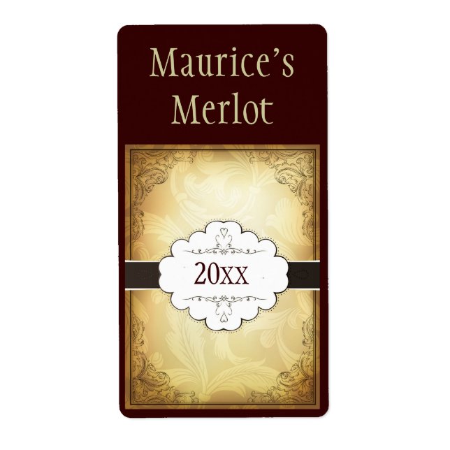 Fancy Wine Label (Front)