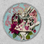 Fancy Wonderland White Rabbit Iron On Patch at Zazzle