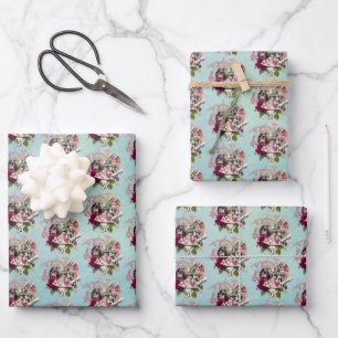 Fancy Wonderland White Rabbit Wrapping Paper Sheets