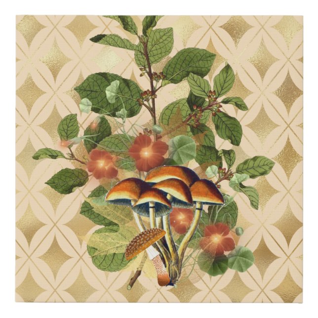 Fancy Woodland Botanicals  Faux Canvas Print (Front)