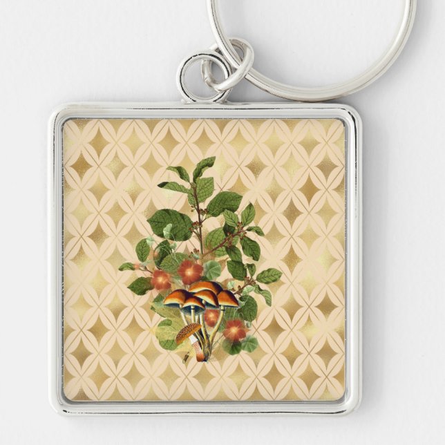 Fancy Woodland Botanicals  Keychain (Front)