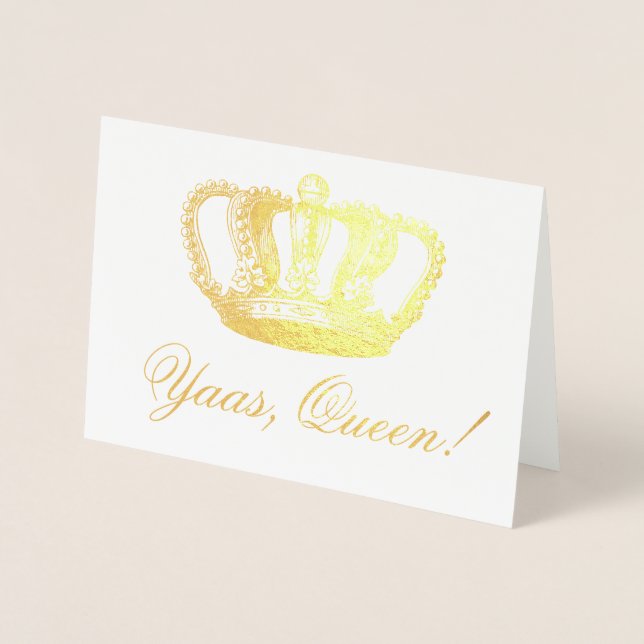 Fancy Yaas Queen Fabulous Gold Foil Crown Foil Card (Front)