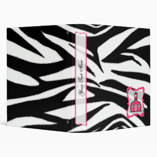 Fancy Zebra Print Teacher Binder