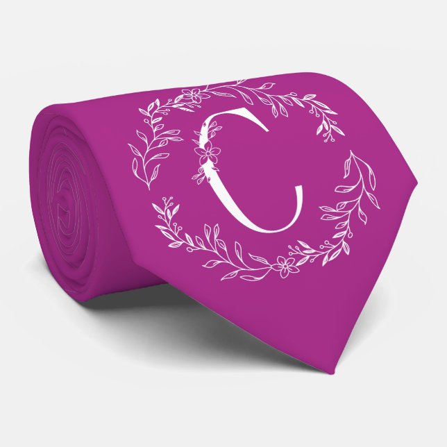 Fandango Monogrammed Groomsmen Neck Tie (Rolled)